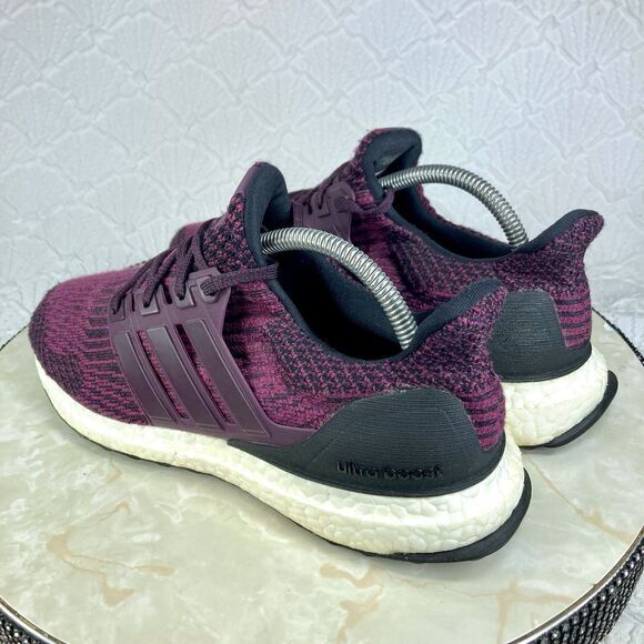 Adidas Sneakers Women 9 Burgundy Black Ultraboost 3.0 Running Athletic Gym Shoes - Picture 7 of 12
